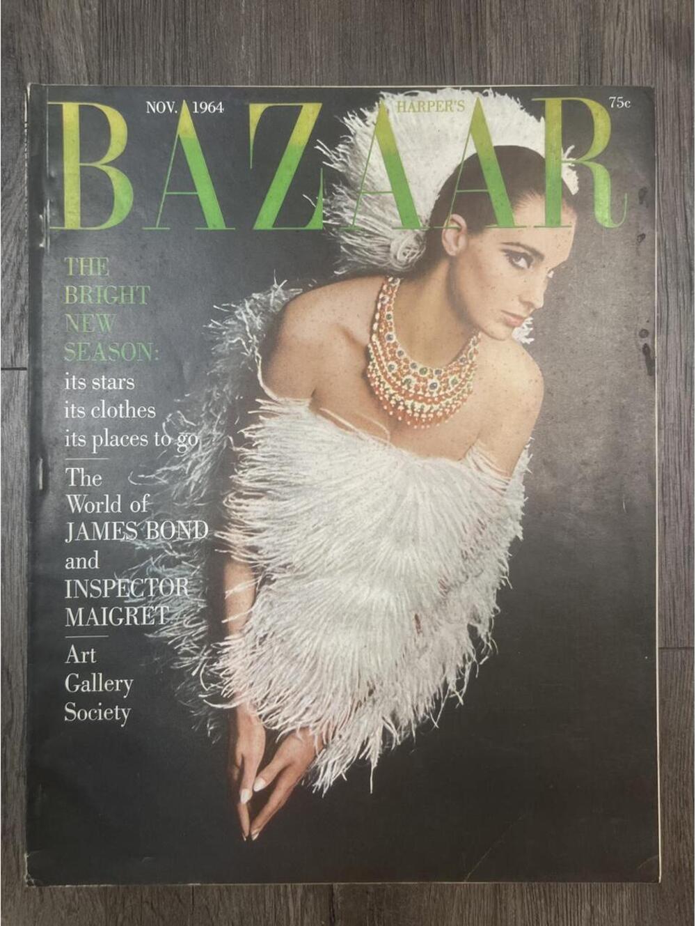 Vintage November 1964 edition of Harper's Bazaar.